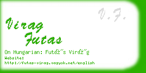 virag futas business card